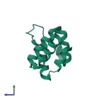 PDB entry 6z2g coloured by chain, side view.