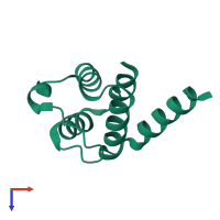PDB entry 6z2g coloured by chain, top view.