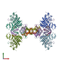 PDB entry 6z2k coloured by chain, front view.
