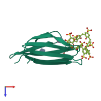 PDB entry 6z5w coloured by chain, top view.