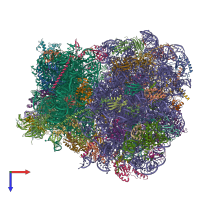 PDB entry 6z6k coloured by chain, top view.