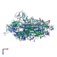 PDB entry 6z97 coloured by chain, top view.