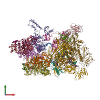 PDB entry 6z9p coloured by chain, front view.