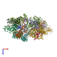 PDB entry 6z9s coloured by chain, top view.