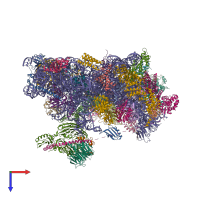 PDB entry 6zce coloured by chain, top view.