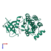 Tyrosine-protein kinase SYK in PDB entry 6zcy, assembly 1, top view.