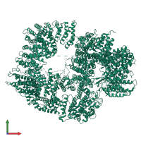 PDB entry 6zh4 coloured by chain, front view.