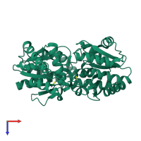 PDB entry 6zj4 coloured by chain, top view.