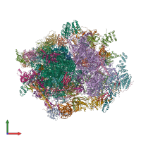 PDB entry 6zm5 coloured by chain, front view.