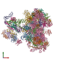 PDB entry 6zmw coloured by chain, front view.