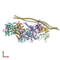 PDB entry 6znm coloured by chain, front view.