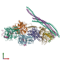 PDB entry 6zno coloured by chain, front view.