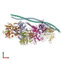 PDB entry 6zo4 coloured by chain, front view.