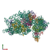 PDB entry 6zoj coloured by chain, front view.