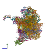 PDB entry 6zsb coloured by chain, side view.