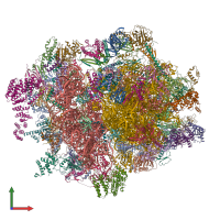 PDB entry 6zsd coloured by chain, front view.