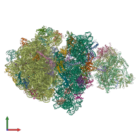 PDB entry 6ztl coloured by chain, front view.