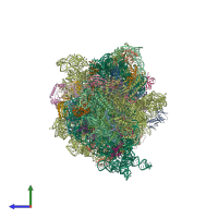 PDB entry 6ztm coloured by chain, side view.