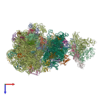 PDB entry 6ztm coloured by chain, top view.