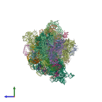 PDB entry 6ztp coloured by chain, side view.