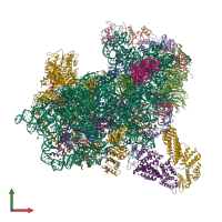 PDB entry 6zu9 coloured by chain, front view.