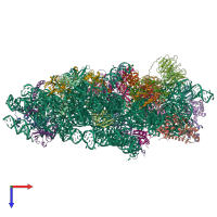 PDB entry 6zuo coloured by chain, top view.