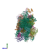 PDB entry 6zv6 coloured by chain, side view.