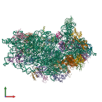 PDB entry 6zvh coloured by chain, front view.