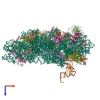 PDB entry 6zvh coloured by chain, top view.