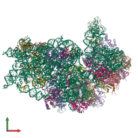PDB entry 6zxe coloured by chain, front view.