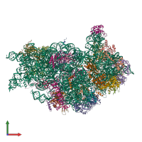 PDB entry 6zxf coloured by chain, front view.