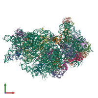 PDB entry 6zxh coloured by chain, front view.