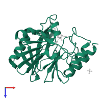 Metallo-beta-lactamase type 2 in PDB entry 6zyq, assembly 1, top view.