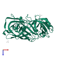 Endothiapepsin in PDB entry 6zz2, assembly 1, top view.