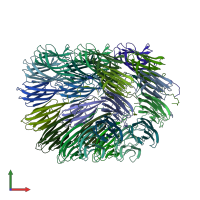 PDB entry 7a02 coloured by chain, front view.