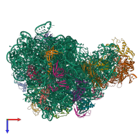 PDB entry 7a0r coloured by chain, top view.
