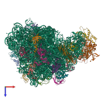 PDB entry 7a0s coloured by chain, top view.