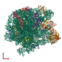 PDB entry 7a18 coloured by chain, front view.