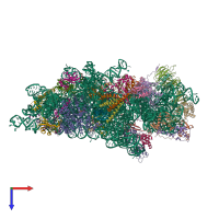 PDB entry 7a1g coloured by chain, top view.