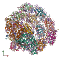 PDB entry 7a4p coloured by chain, front view.