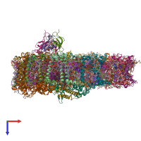 PDB entry 7a4p coloured by chain, top view.