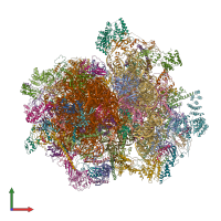 PDB entry 7a5g coloured by chain, front view.