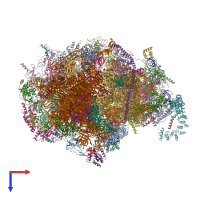 PDB entry 7a5g coloured by chain, top view.