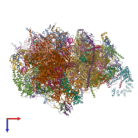 PDB entry 7a5i coloured by chain, top view.