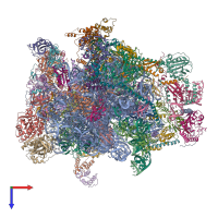 PDB entry 7a5j coloured by chain, top view.