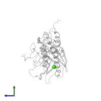 CALCIUM ION in PDB entry 7a73, assembly 1, side view.