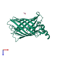 PDB entry 7a7y coloured by chain, top view.