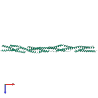 PDB entry 7a8u coloured by chain, top view.