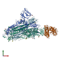 PDB entry 7a94 coloured by chain, front view.