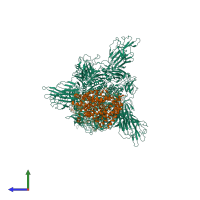 Hetero tetrameric assembly 1 of PDB entry 7a95 coloured by chemically distinct molecules, side view.